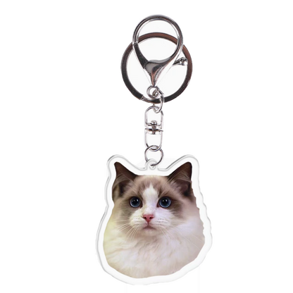 Keychain with your favorite photo, acrylic, 5cm, original gift, key ring, pet memorial, custom made